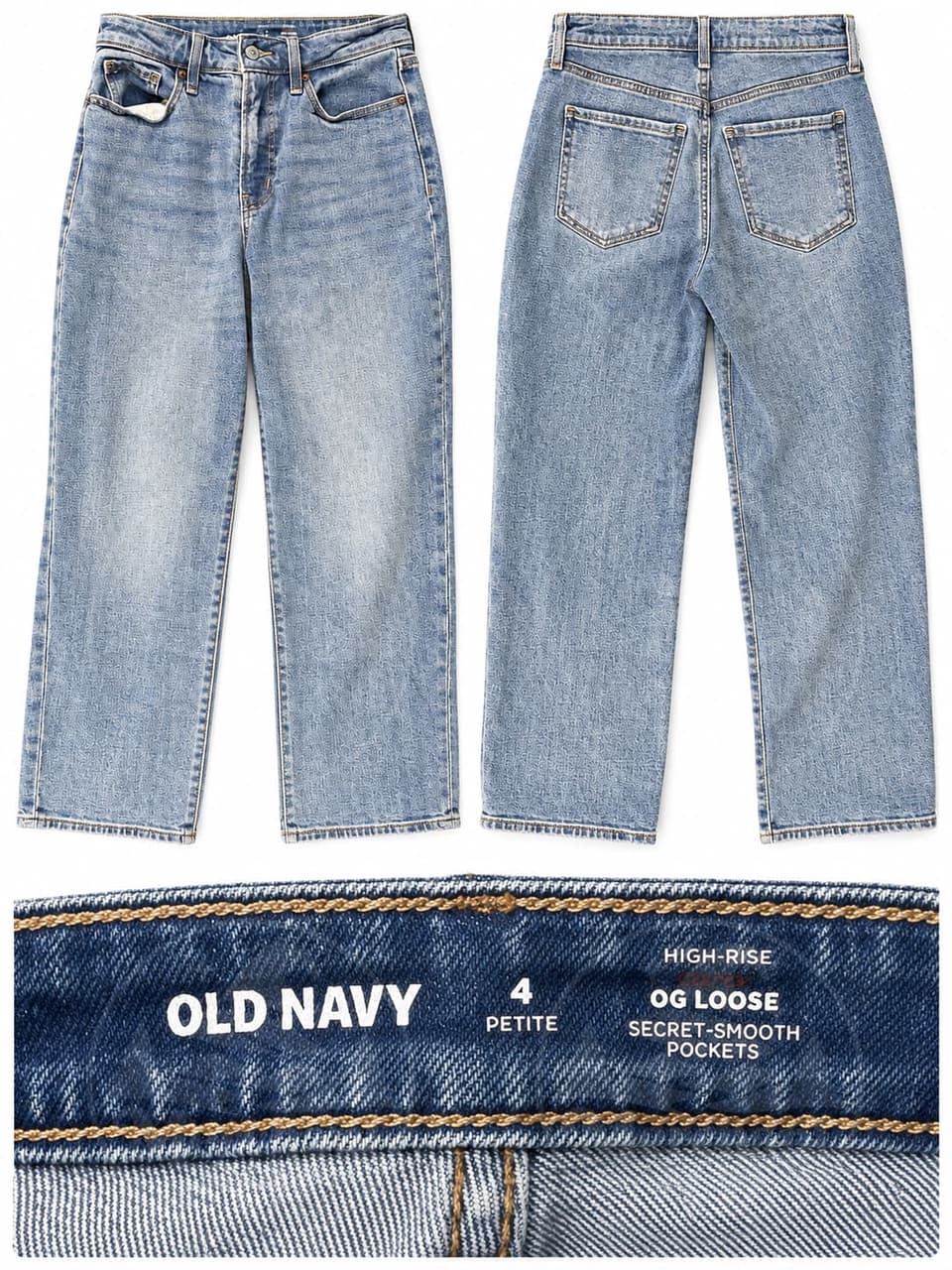 Loose light-wash jeans