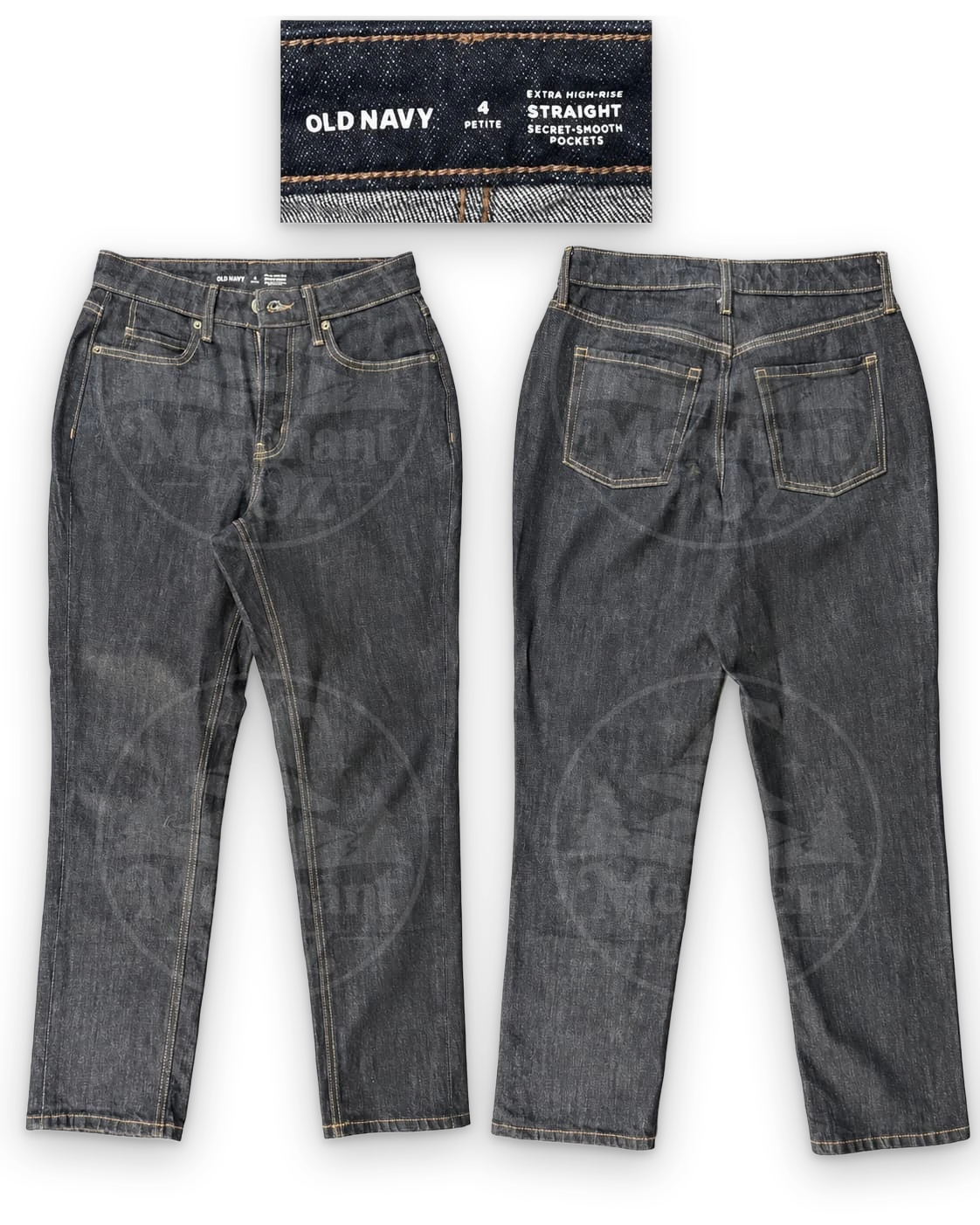 Straight washed-black jeans