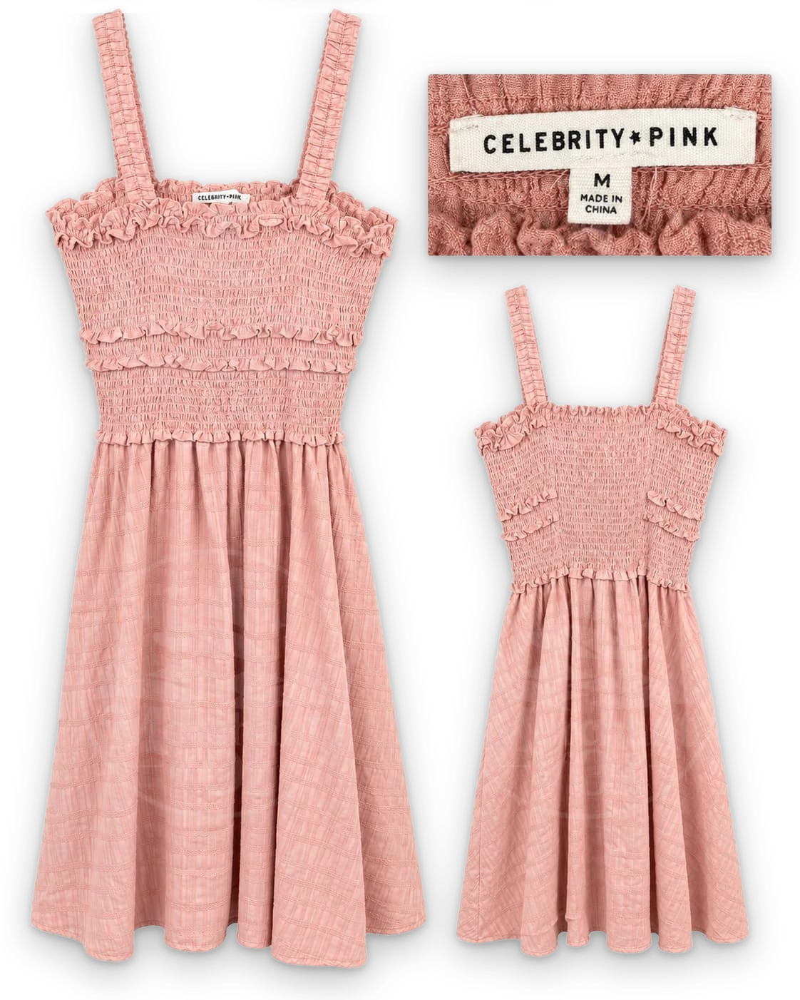 Pink smocked dress