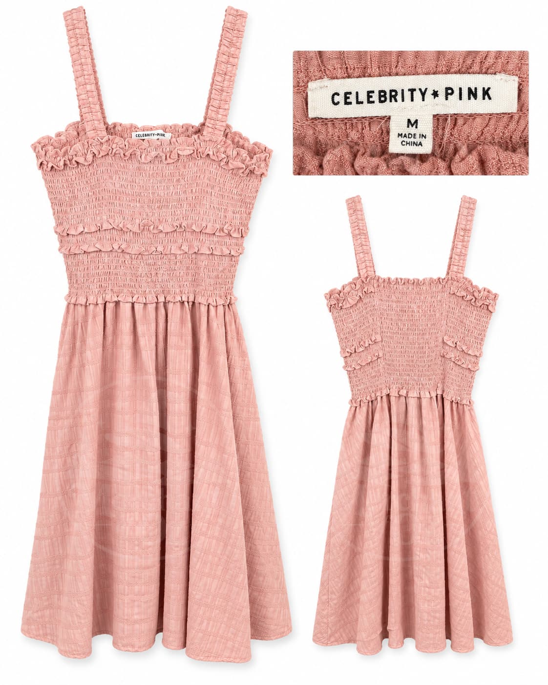 Pink smocked dress