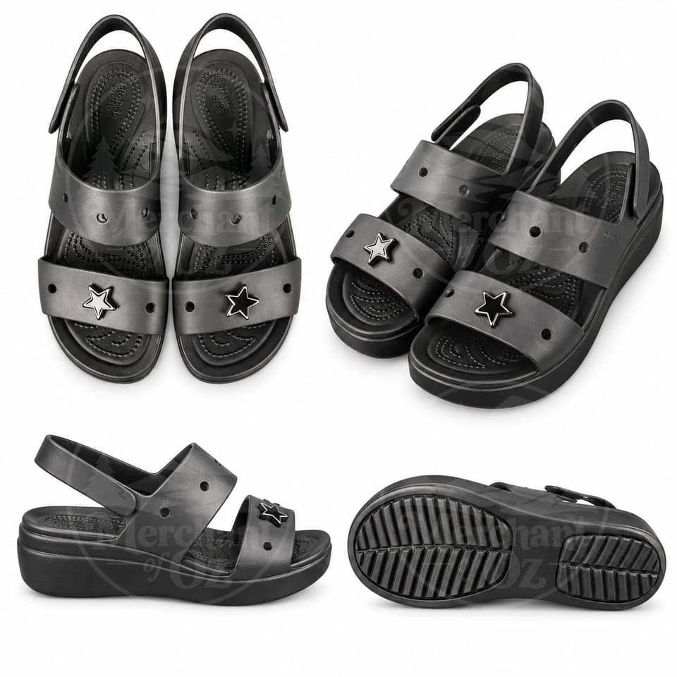 Star platform sandals