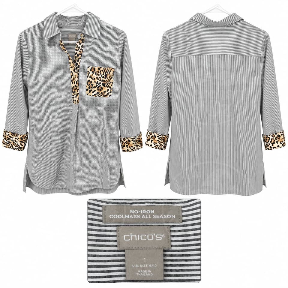 Leopard trim tunic