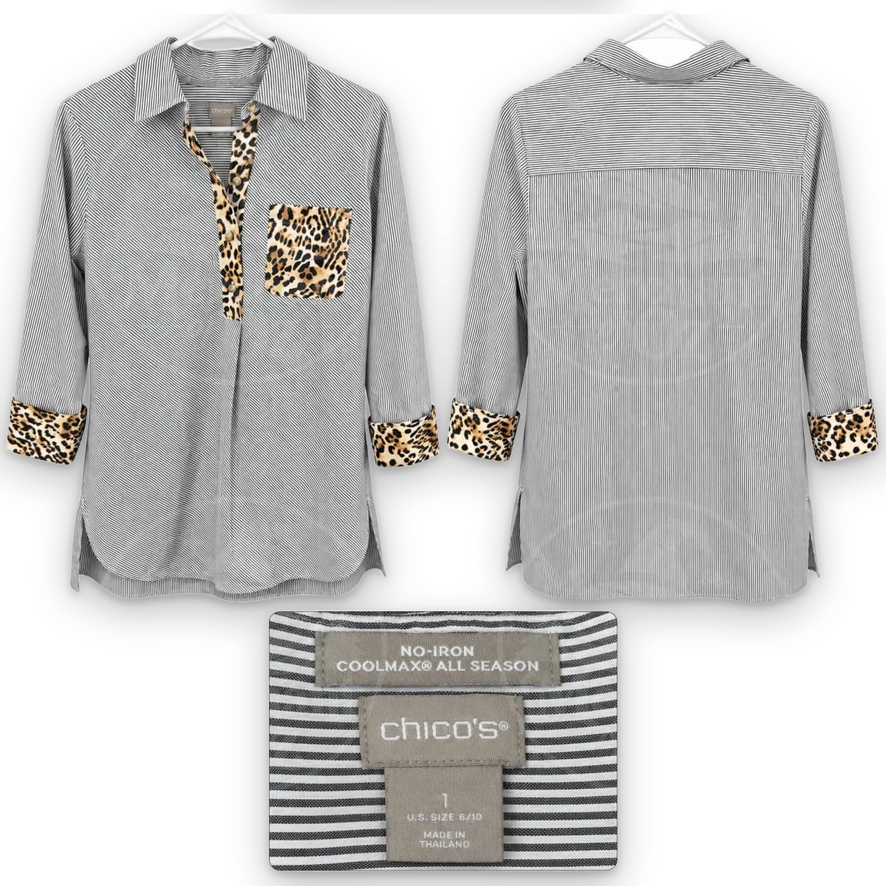 Leopard trim tunic