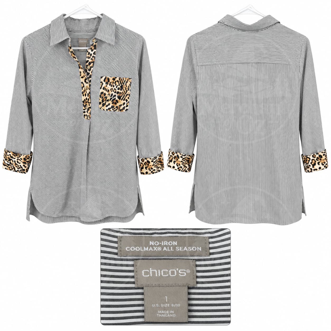 Leopard trim tunic