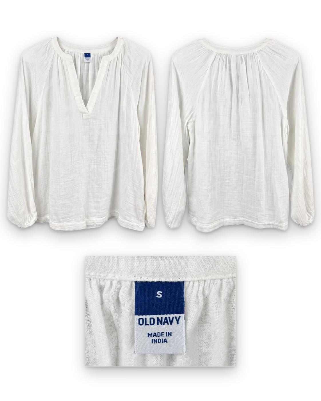 White gauze top