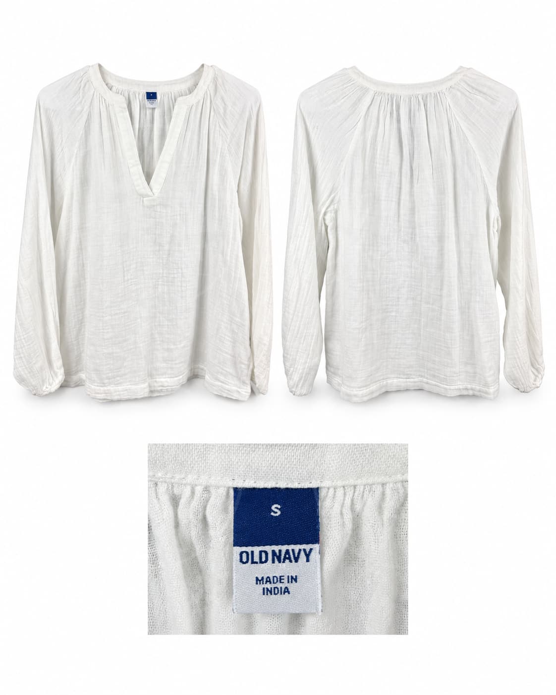 White gauze top