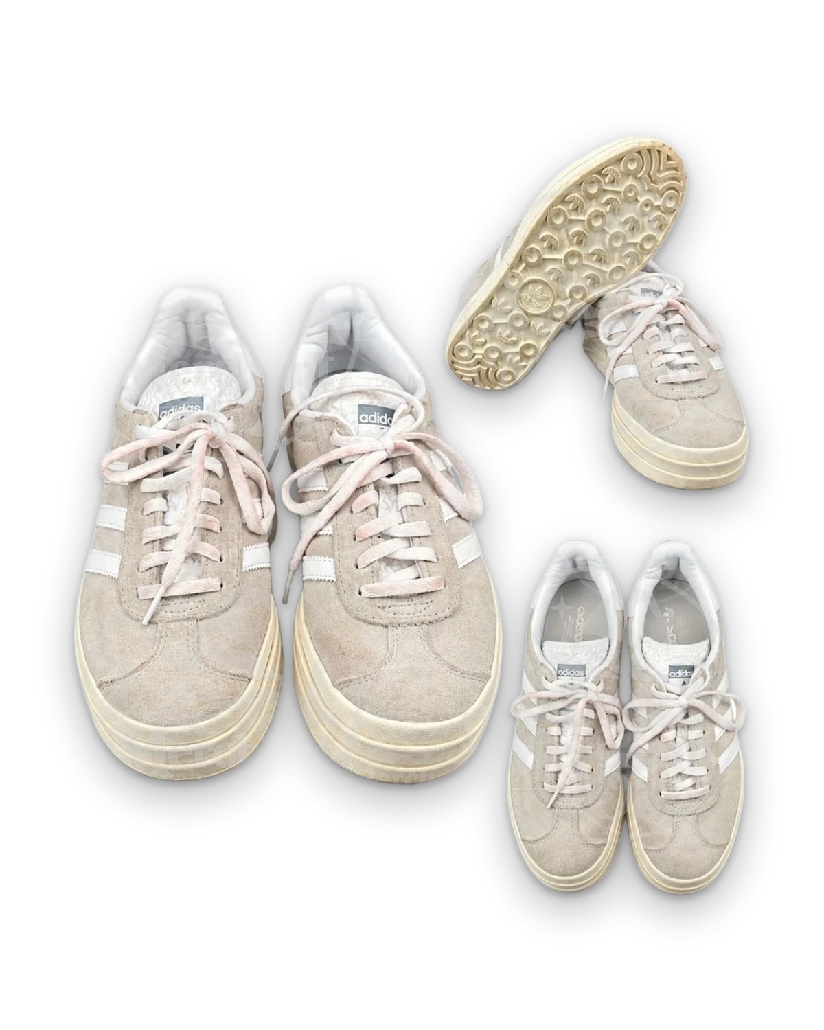 Platform sneakers gray & white